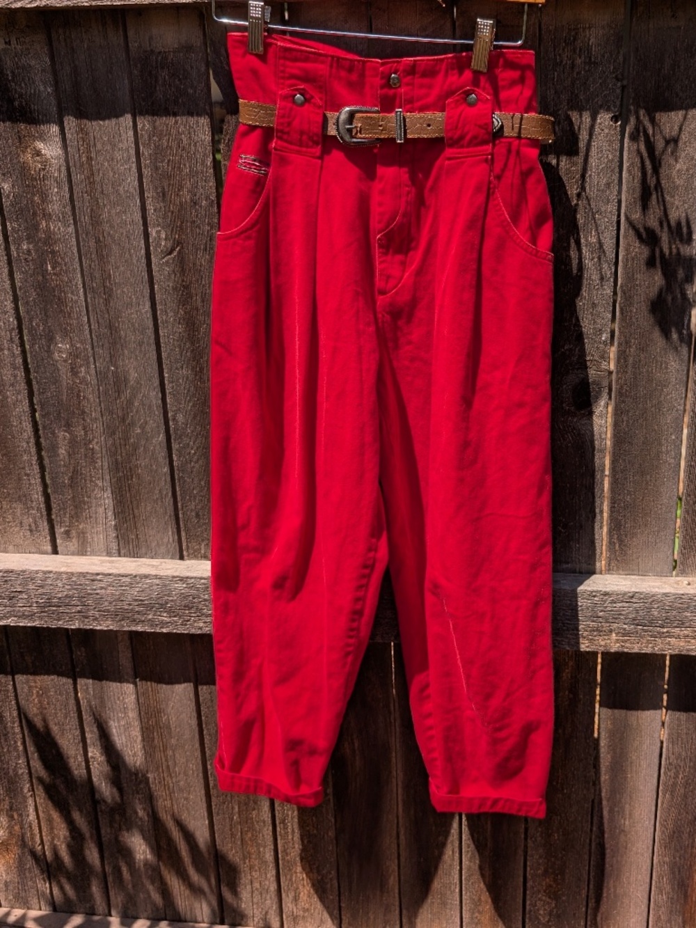 Far too Stylish High-Waisted Red 90’s Pants